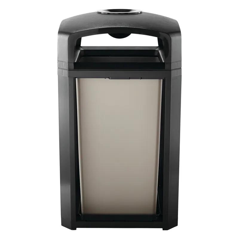 Landmark Series® Trash Can 50 GAL Black Resin With Dome Lid Classic 1/Each