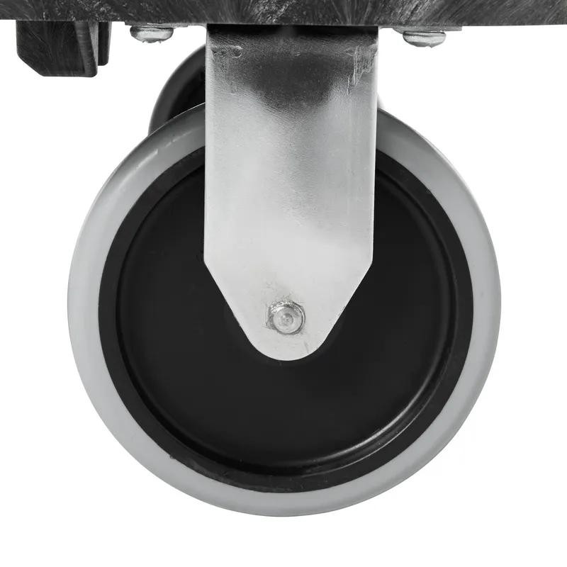 Triple Trolley Cart 32.5X20.5X38 IN 500 LB Black Gray Resin 5 IN TPR Caster 1/Each