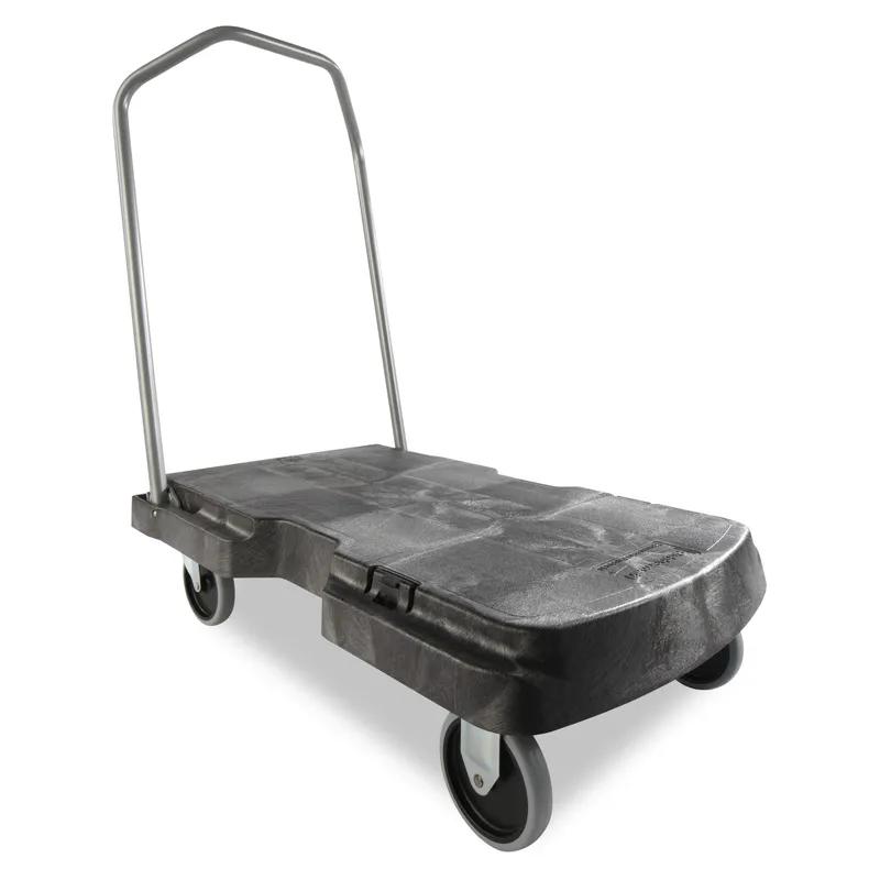 Triple Trolley Cart 32.5X20.5X38 IN 500 LB Black Gray Resin 5 IN TPR Caster 1/Each