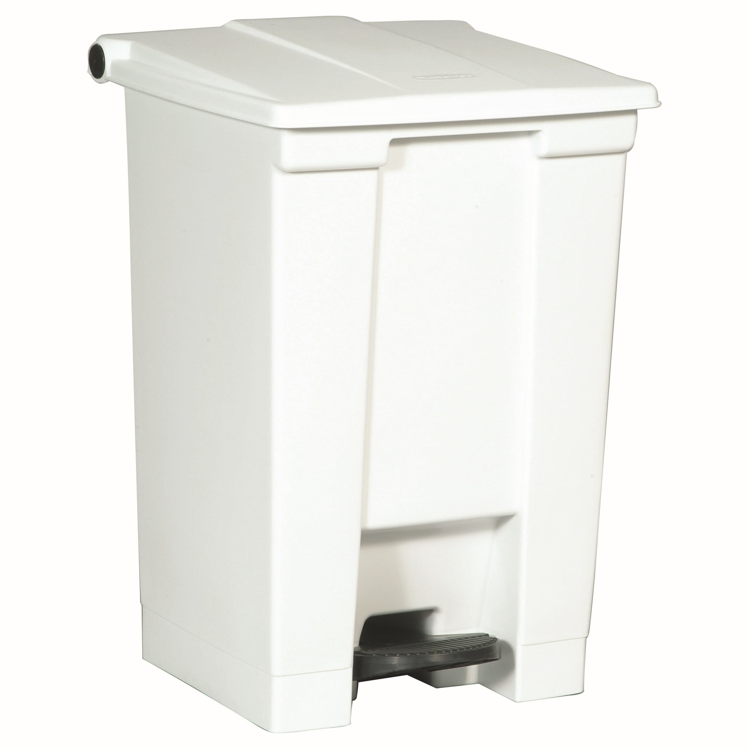 Trash Can 12 GAL White Plastic Step-On 1/Each