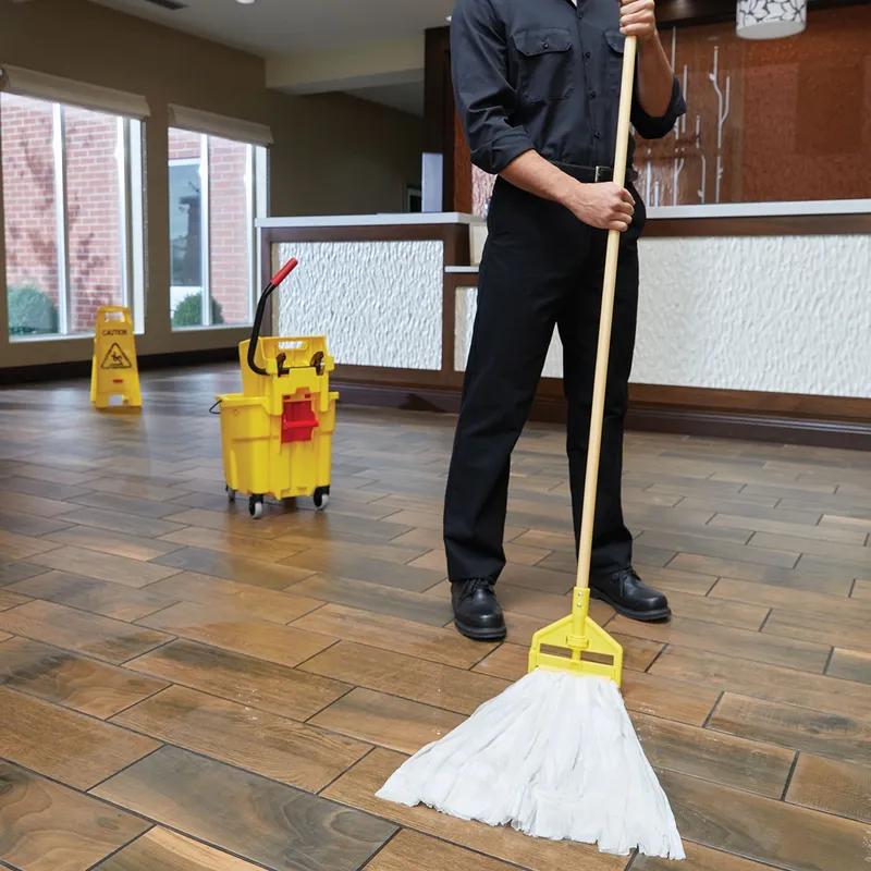 Invader Mop Handle 54 IN Natural Yellow Wood Side Gate 1/Each