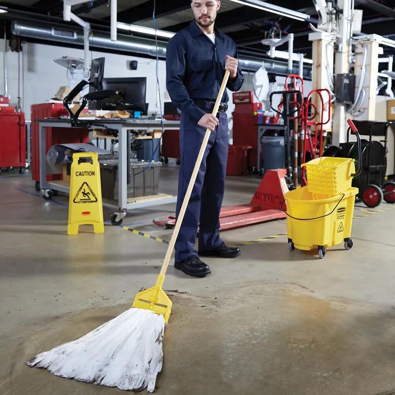 Invader Mop Handle 54 IN Natural Yellow Wood Side Gate 1/Each