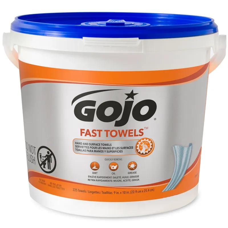GOJO® Moist Towelette 8.94X8.94X7.64 IN Fresh Citrus Blue Pre-Moistened Wipes 225 Count/Pack 2 Packs/Case
