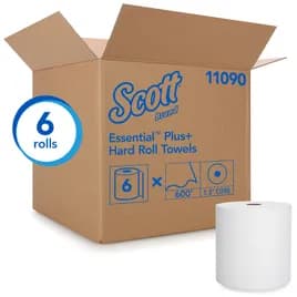Kleenex® Roll Paper Towel 8IN 600 FT White Standard Roll 1.5IN Core Diameter 6 Rolls/Case
