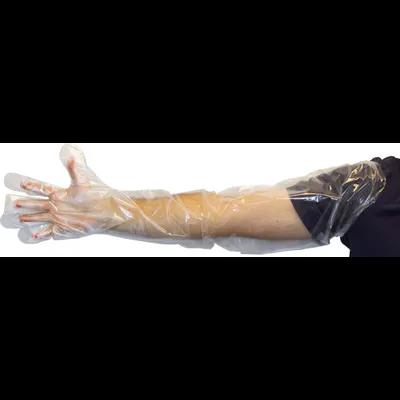 General Purpose Gloves Medium (MED) 35 IN Clear PET Powder-Free Embossed Grip 100 Count/Pack 10 Packs/Case