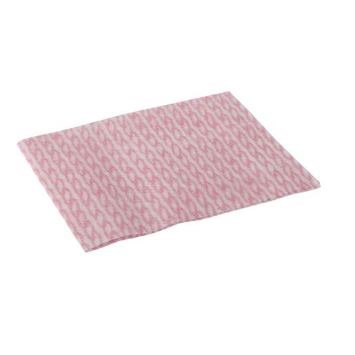 Dixie® R500 Foodservice Towel Medium Duty Rayon Polyester White Pink 1/4 Fold 240 Count/Box