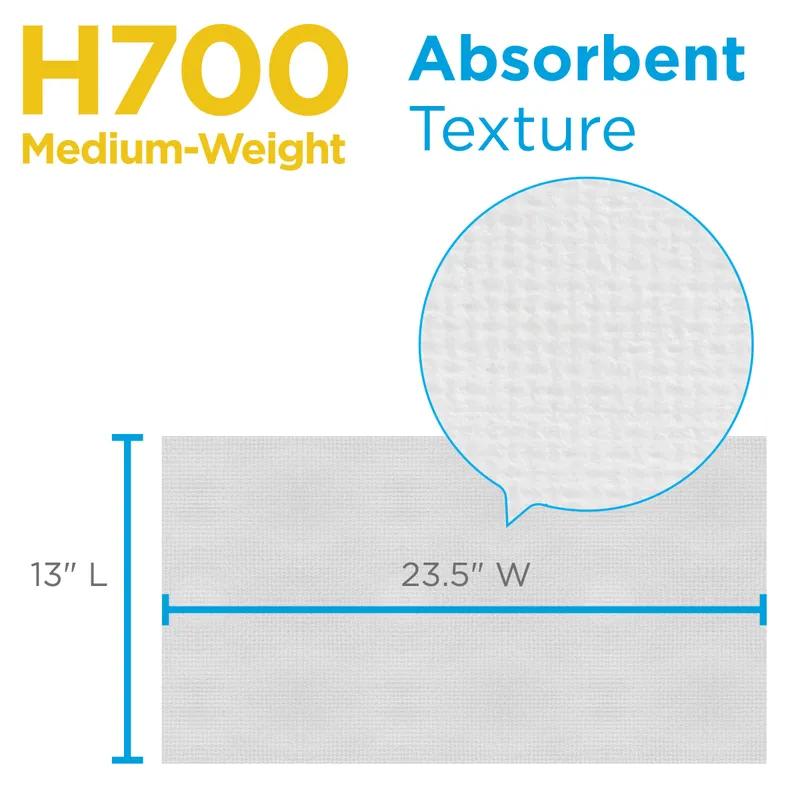 Dixie® Dine-A-Wipe Foodservice Cleaning Wipe 23.5X12 IN Medium Duty 1 PLY White 1/4 Fold 150/Case