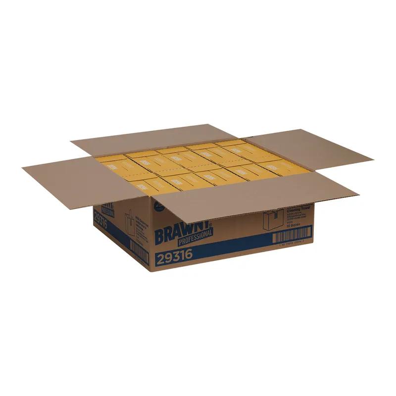 Brawny® Professional Shop Towel 12.5X9 IN Lightweight HEF White Industrial Low Lint 200 Count/Box 10 Box/Case