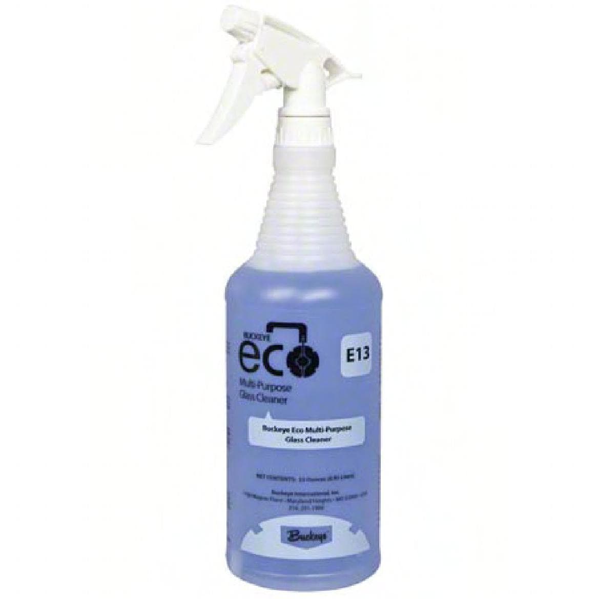 Eco® E13 Multi-Purpose Non-Ammoniated Glass Cleaner Spray Bottle & Trigger Sprayer 1 QT Plastic Empty 1/Each