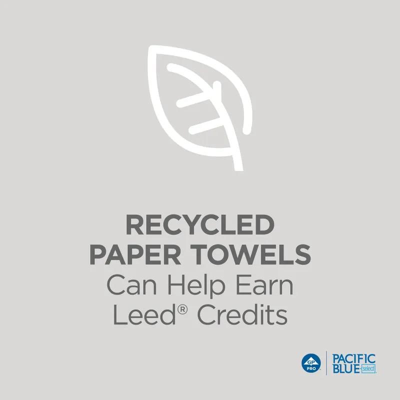 Pacific Blue Select Folded Paper Towel 9.4X9.2 IN 1PLY White 1/2 Fold 250 Sheets/Pack 16 Packs/Case 4000 Sheets/Case