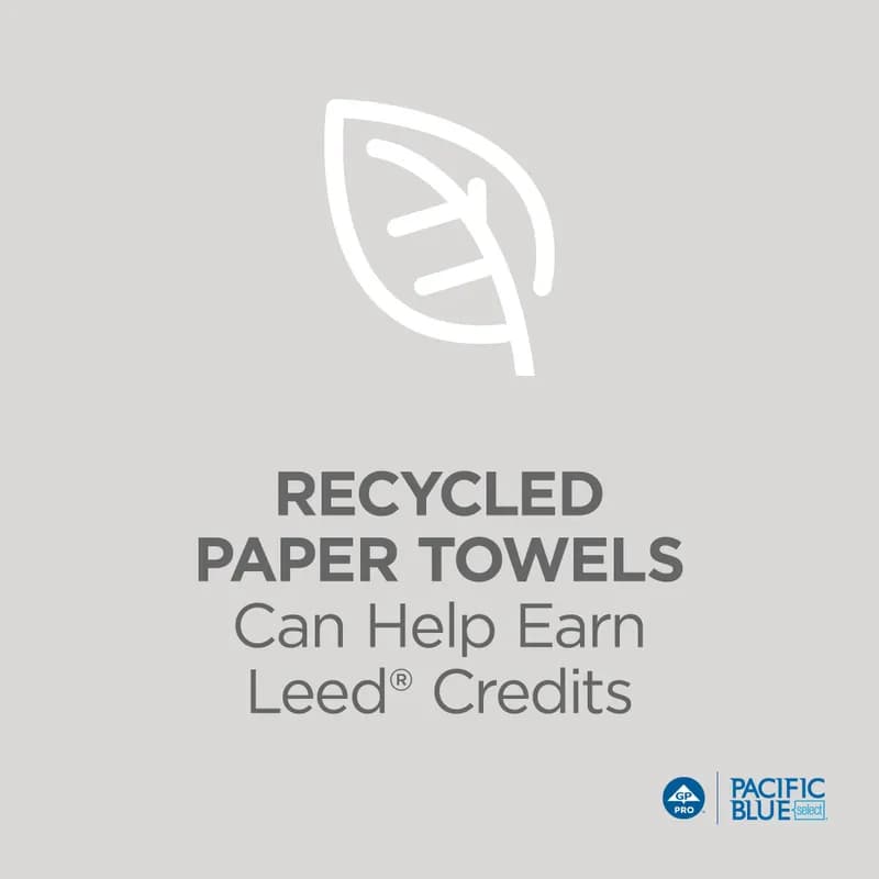 Pacific Blue Select Folded Paper Towel 9.4X9.2 IN 1PLY White 1/2 Fold 250 Sheets/Pack 16 Packs/Case 4000 Sheets/Case