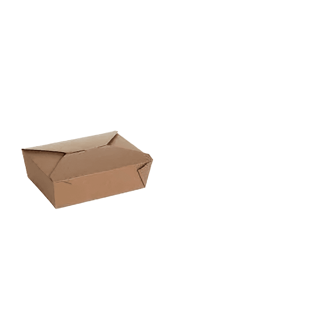 #3 Take-Out Box Fold-Top 7.75X5.5X25 IN Paper Kraft Rectangle 200/Case