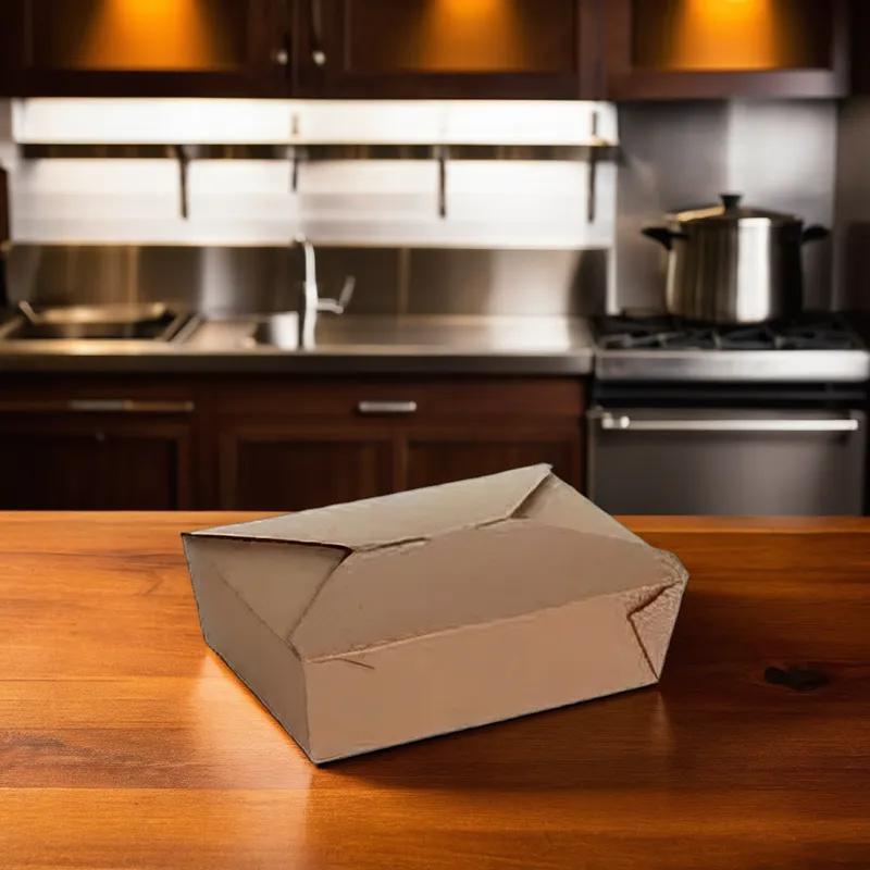 #3 Take-Out Box Fold-Top 7.75X5.5X25 IN Paper Kraft Rectangle 200/Case
