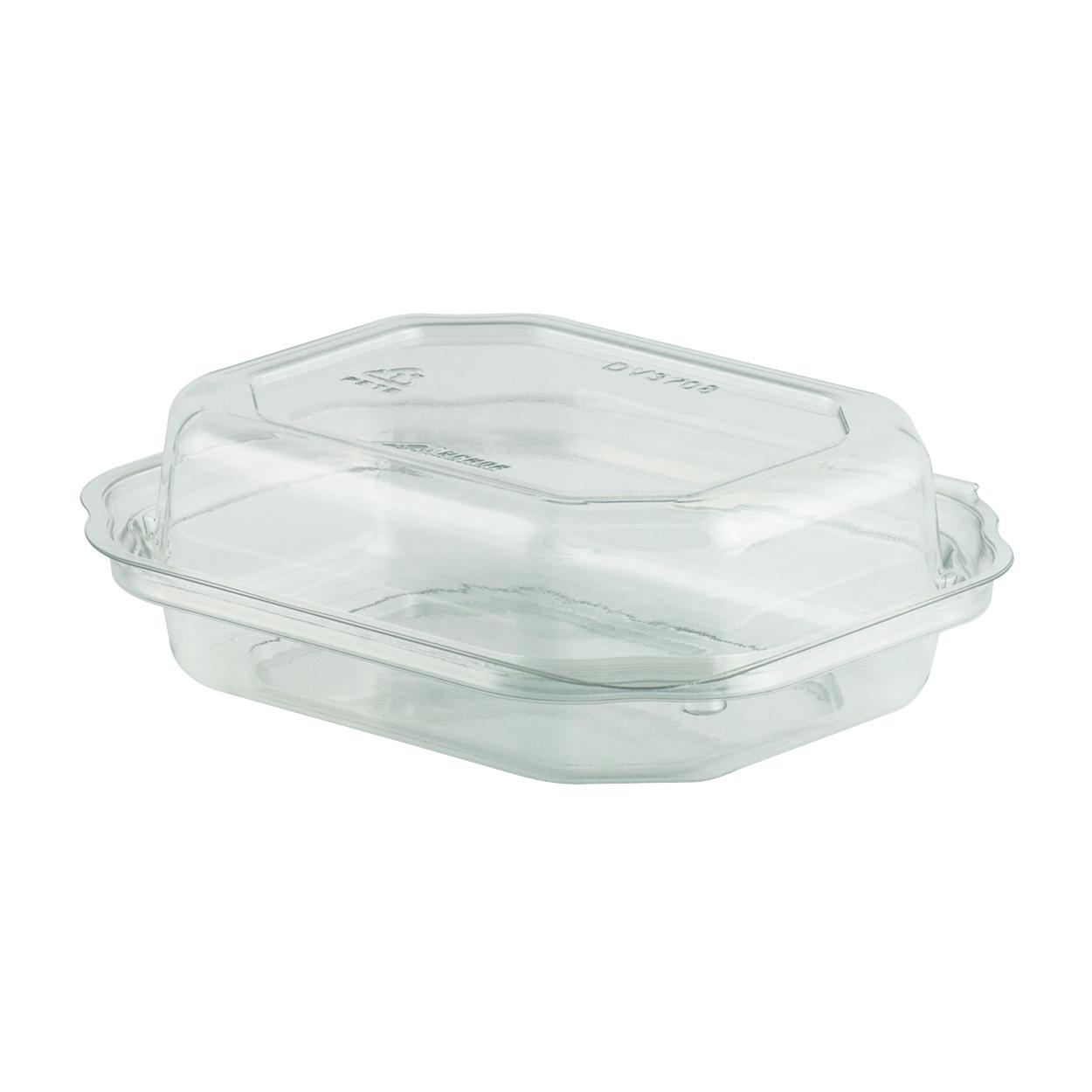 Cold Deli Container Hinged 8 OZ PET Clear Deep Freezer Safe 250/Case