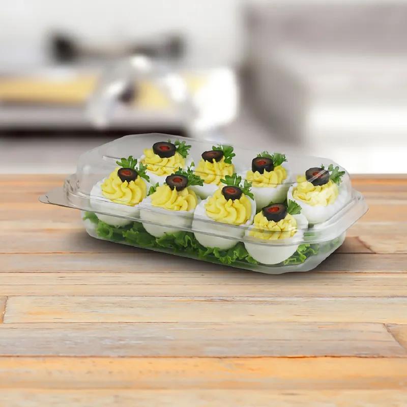 Cold Deli Container Hinged 8 OZ PET Clear Deep Freezer Safe 250/Case