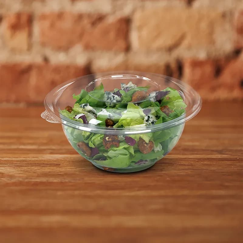 Lid Flat 7 IN 1 Compartment PET Clear Round For Cold Bowl Unhinged Crack Resistant Leak Resistant 150/Case