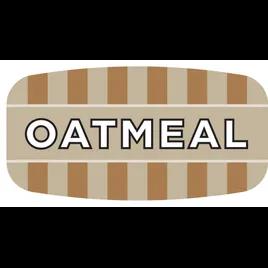 Oatmeal Label 0.625X1.25 IN Brown Oval 1000/Roll