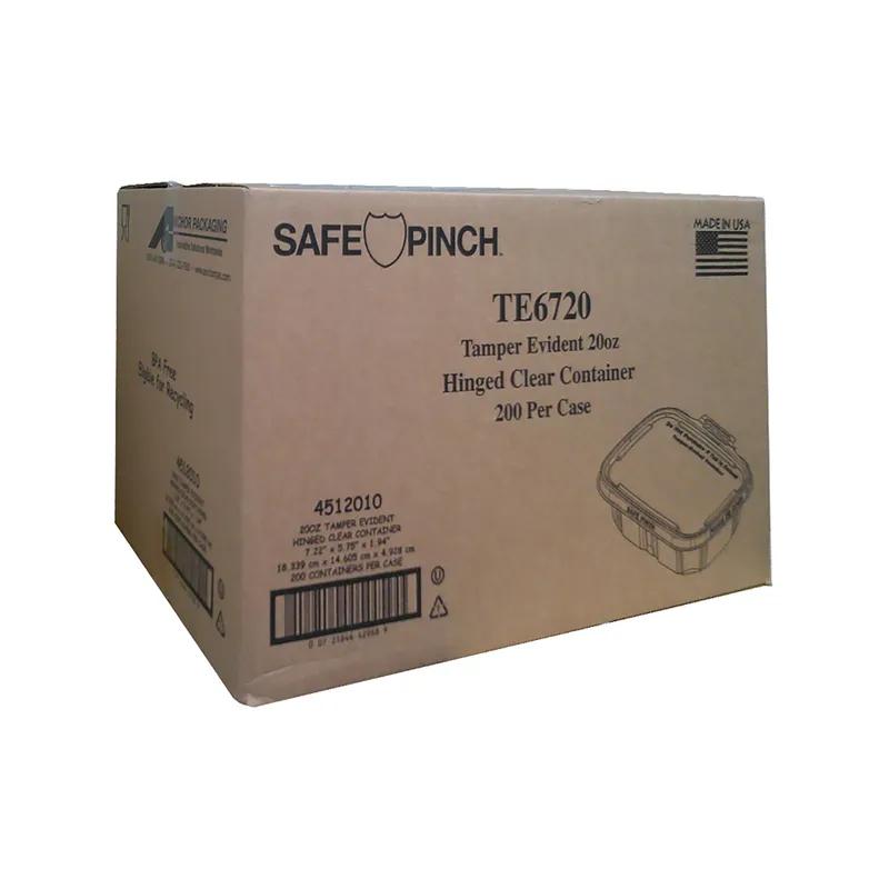 Cold Take-Out Container Hinged With Dome Lid 6X7 IN RPET Clear 200/Case