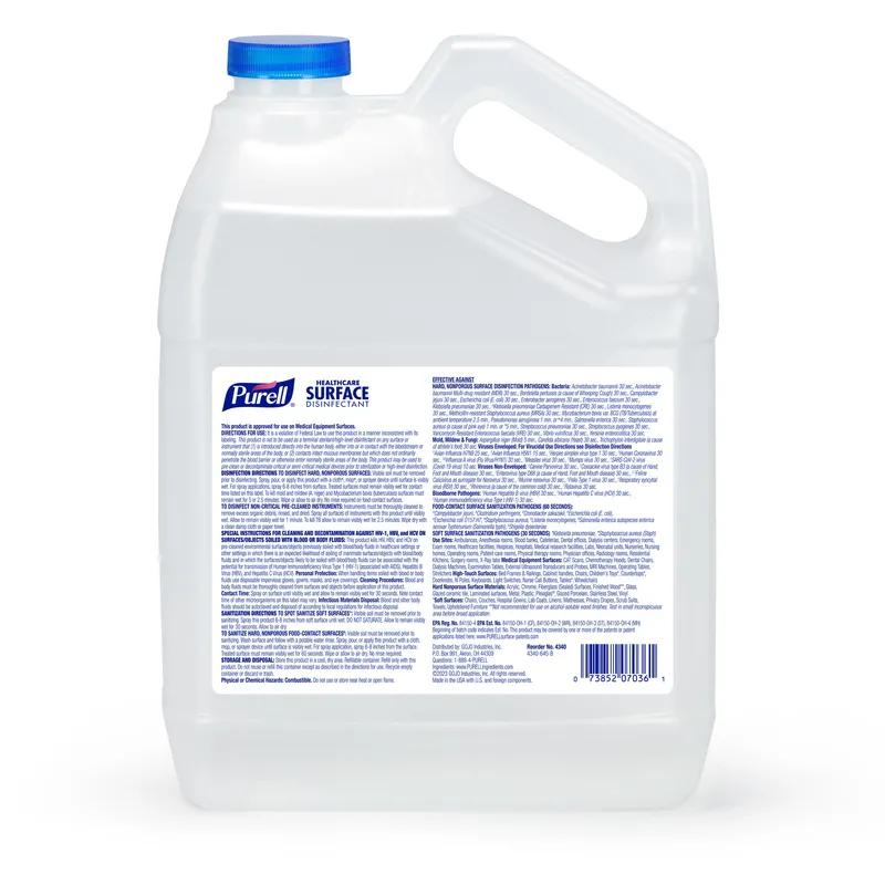 Purell® Surface Disinfectant 7.15X4.83X9.84 IN 1 GAL Healthcare 4/Case