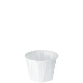 Solo® Souffle & Portion Cup 1 OZ Treated Paper White Round 250 Count/Pack 20 Packs/Case 5000 Count/Case