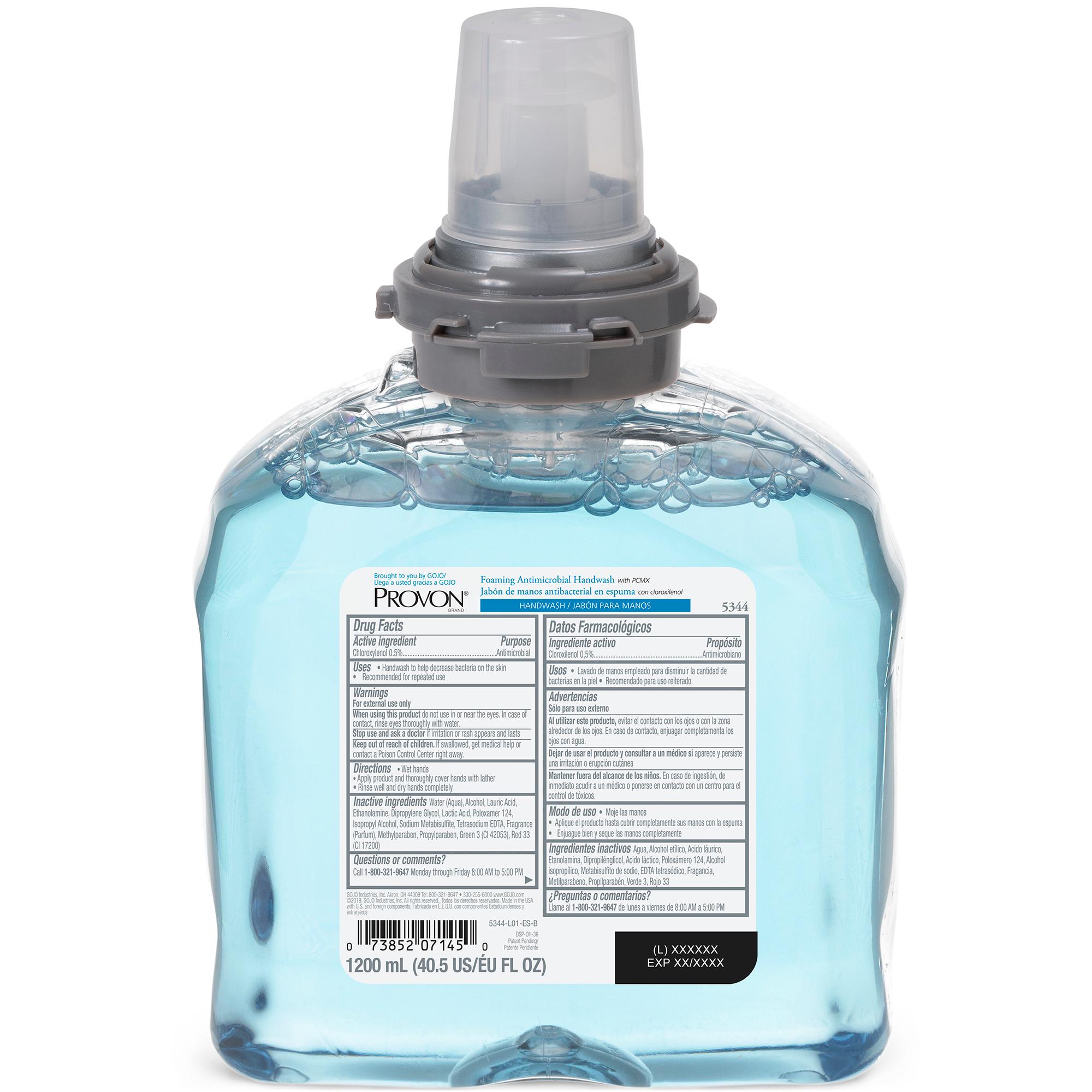 PROVON® with PCMX Handwash Foam 1200 mL 3.41X5.47X8.25 IN Floral Antimicrobial For TFX 2/Case
