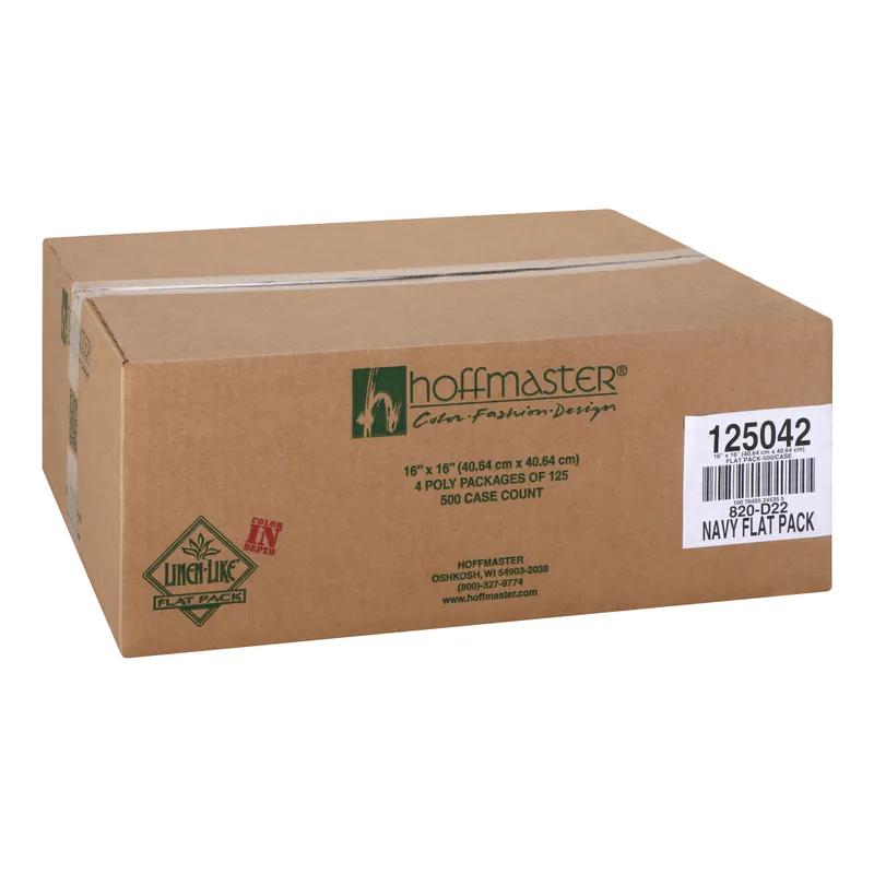 Linen-Like® Dinner Napkins 16X16 IN Navy Airlaid Paper Linen Feel Flat Pack 500/Case