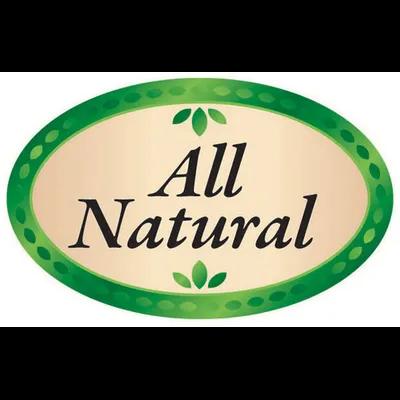 All Natural Label Green Oval 500/Roll
