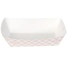 Dixie® Food Tray 6 OZ Single Wall Poly-Coated Paper Red White Plaid Rectangle 1000/Case