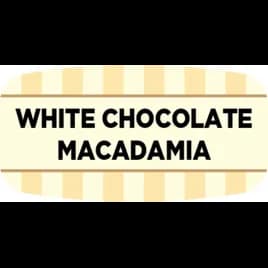 White Chocolate Macadamia Bakery Flavor Label 0.625X1.25 IN Oval 4 Color Process UV 1000 Count/Roll 50 Rolls/Case