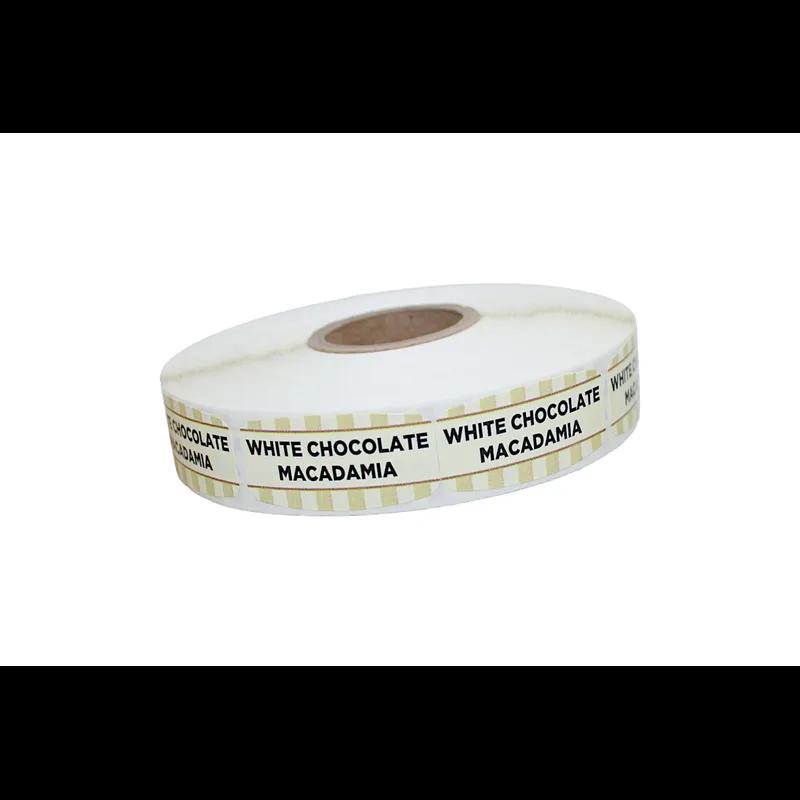 White Chocolate Macadamia Label Oval 1000/Roll