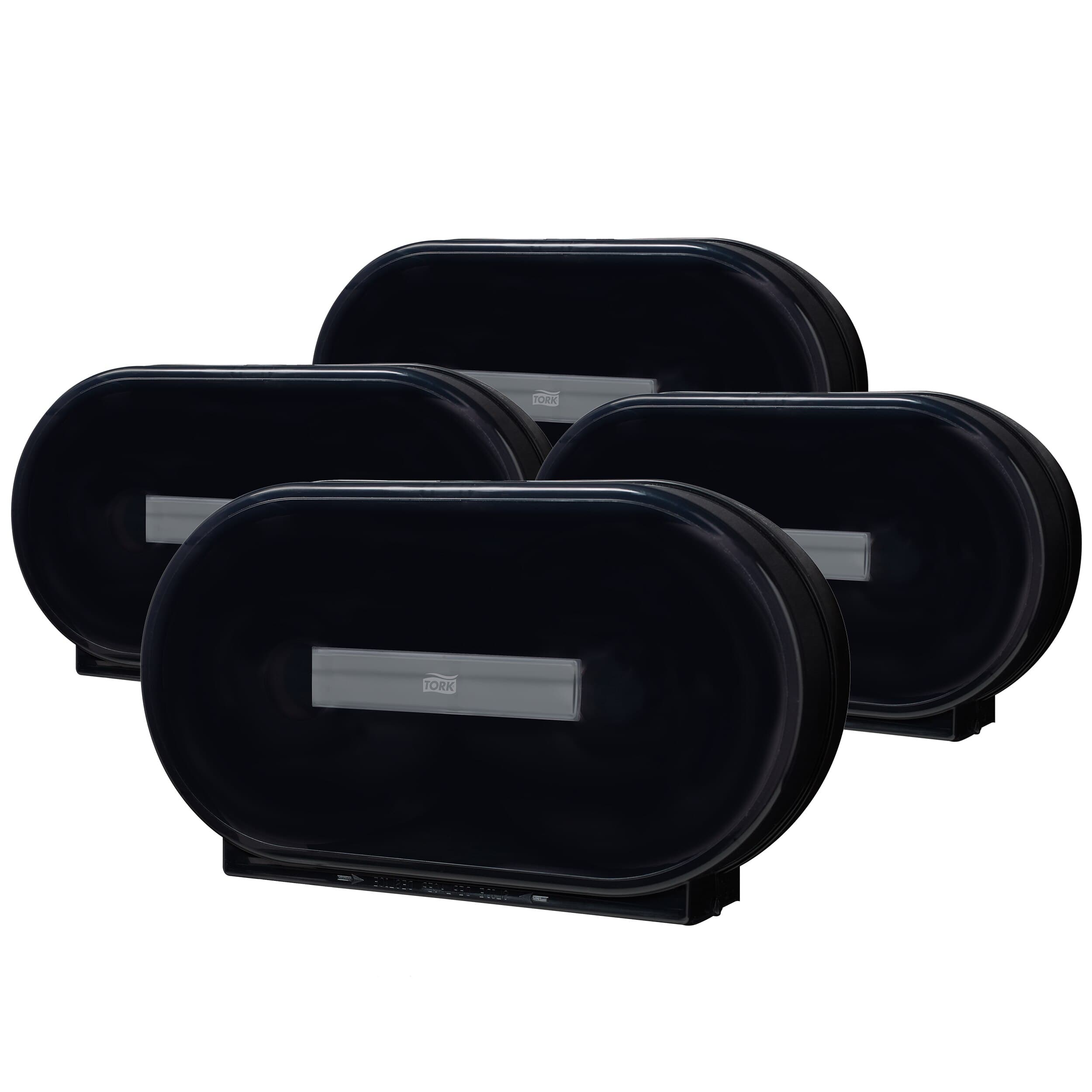 Tork Toilet Paper Dispenser T1 5.5X21.5X13 IN Plastic Black 2-Roll Jumbo (JRT) Twin Spool 1/Each