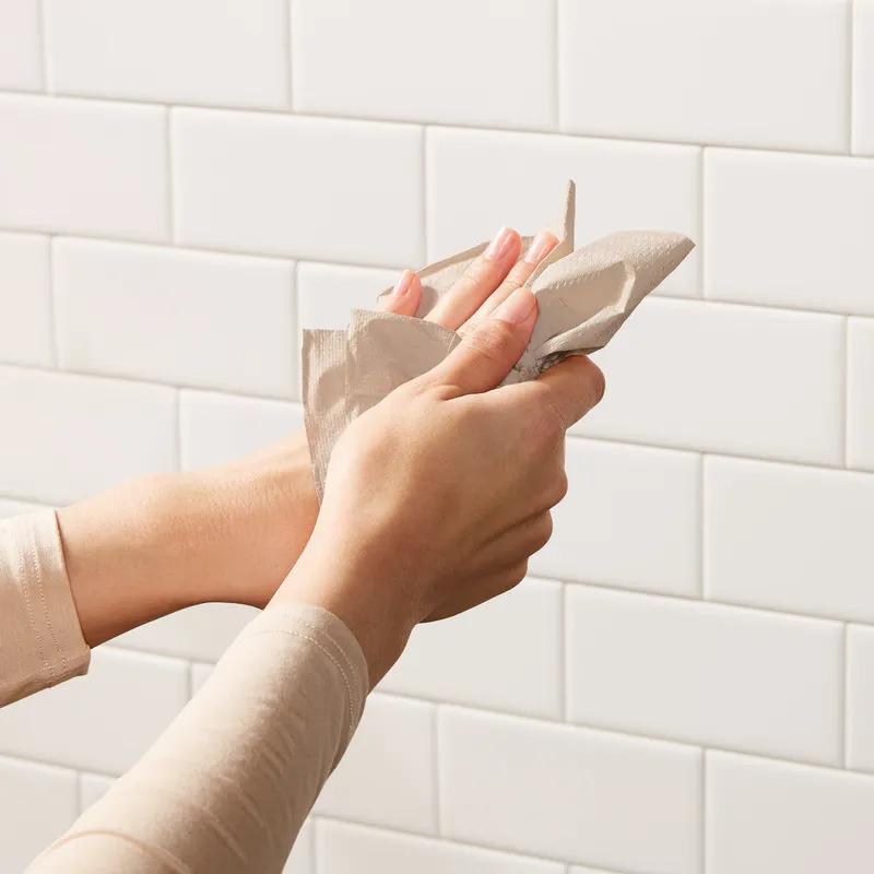 Pacific Blue Basic Folded Paper Towel 9.4X9.2 IN 1PLY Kraft 1/2 Fold 250 Sheets/Pack 16 Packs/Case 4000 Sheets/Case