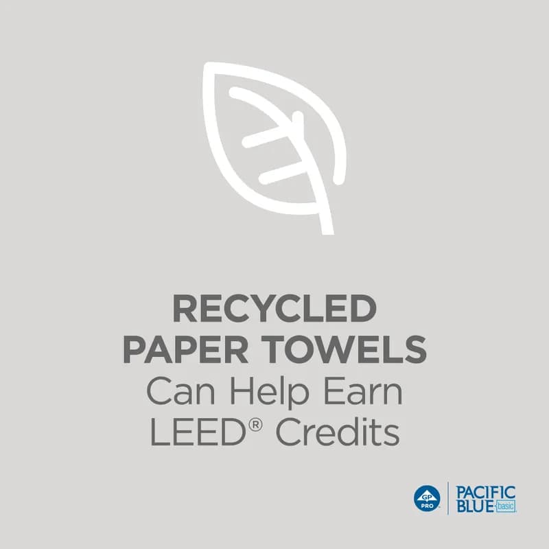 Pacific Blue Basic Folded Paper Towel 9.4X9.2 IN 1PLY Kraft 1/2 Fold 250 Sheets/Pack 16 Packs/Case 4000 Sheets/Case