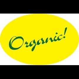 Organic! Produce Flavor Label 1.25X2 IN Green Yellow Oval 500 Count/Roll 20 Rolls/Case 10000 Count/Case