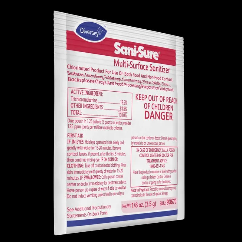 Sani-Sure® Sanitizer 0.125 FLOZ Multi Surface Powder Concentrate Kosher 12/Case