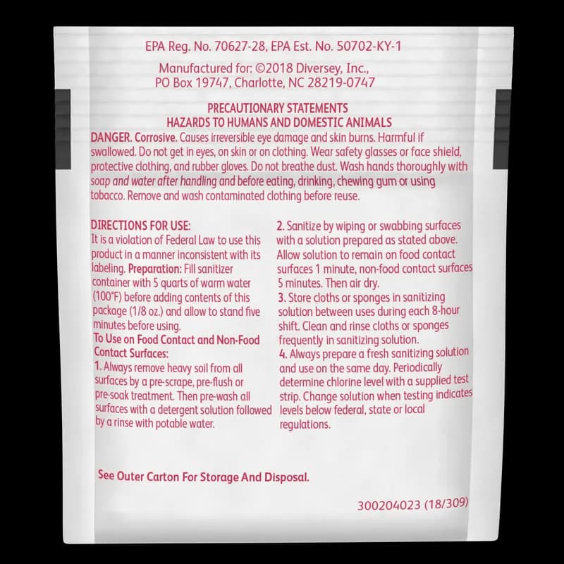 Sani-Sure® Sanitizer 0.125 FLOZ Multi Surface Powder Concentrate Kosher 12/Case