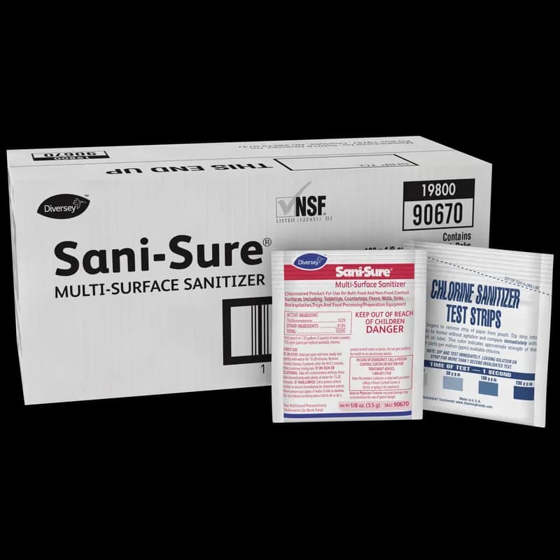 Sani-Sure® Sanitizer 0.125 FLOZ Multi Surface Powder Concentrate Kosher 12/Case