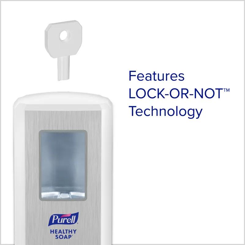 Purell® Hand Soap Dispenser 1200 mL White ABS Wall Mount Push Lever Viewing Window ADA Compliant Lockable For CS4 1/Each