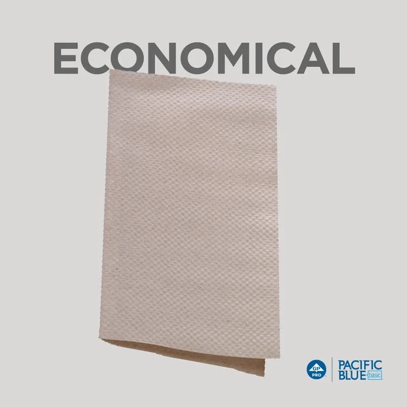 Pacific Blue Basic Envision Folded Paper Towel 9.25X10.25 IN 1PLY Kraft Single Fold EPA Indicator 250 Sheets/Pack