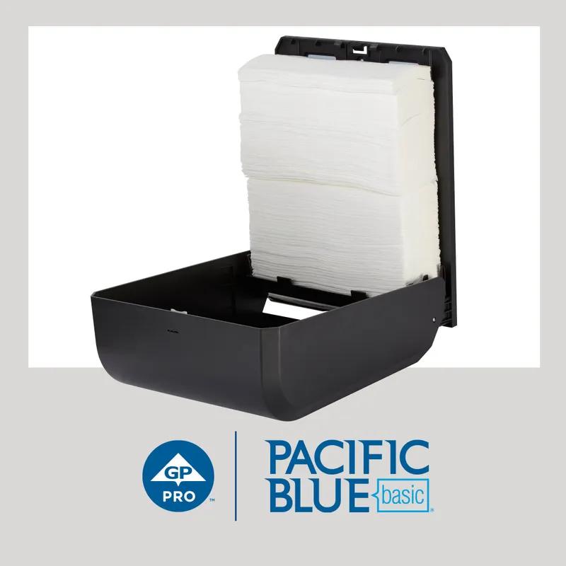 Pacific Blue Basic Folded Paper Towel 9.4X9.2 IN 1PLY White 1/2 Fold 250 Sheets/Pack 16 Packs/Case 4000 Sheets/Case