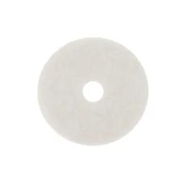 3M 4100 Buffing Pad 12X1 IN White Non-Woven Polyester Fiber 175-600 RPM 5/Case