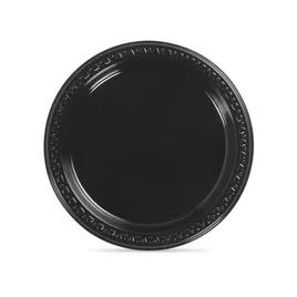 Plate 7 IN PS Black Round Heavy Duty 1000/Case