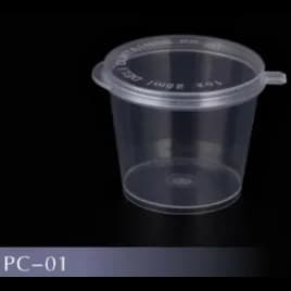 Souffle & Portion Cup Lid Combo 1 OZ PP Clear Hinged 2000/Case