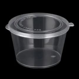 Souffle & Portion Cup Lid Combo 3 OZ PP Clear Hinged Microwave Safe 2000/Case