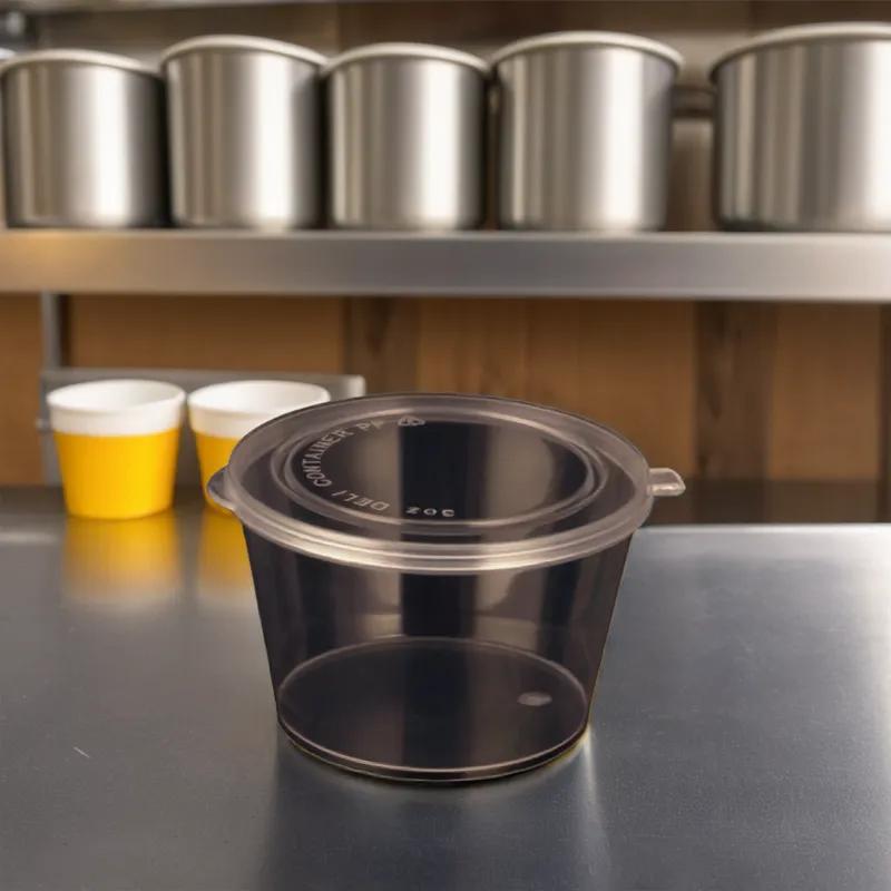Souffle & Portion Cup Lid Combo 3 OZ PP Hinged 2000/Case