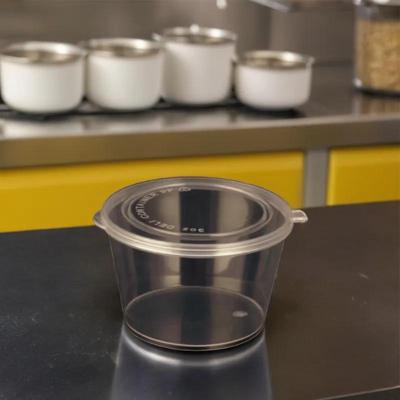 Souffle & Portion Cup Lid Combo 3 OZ PP Hinged 2000/Case