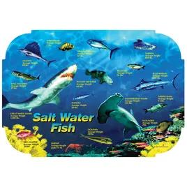 Placemat 9.75X14 IN Saltwater Fish Paper Die-Cut 1000/Case