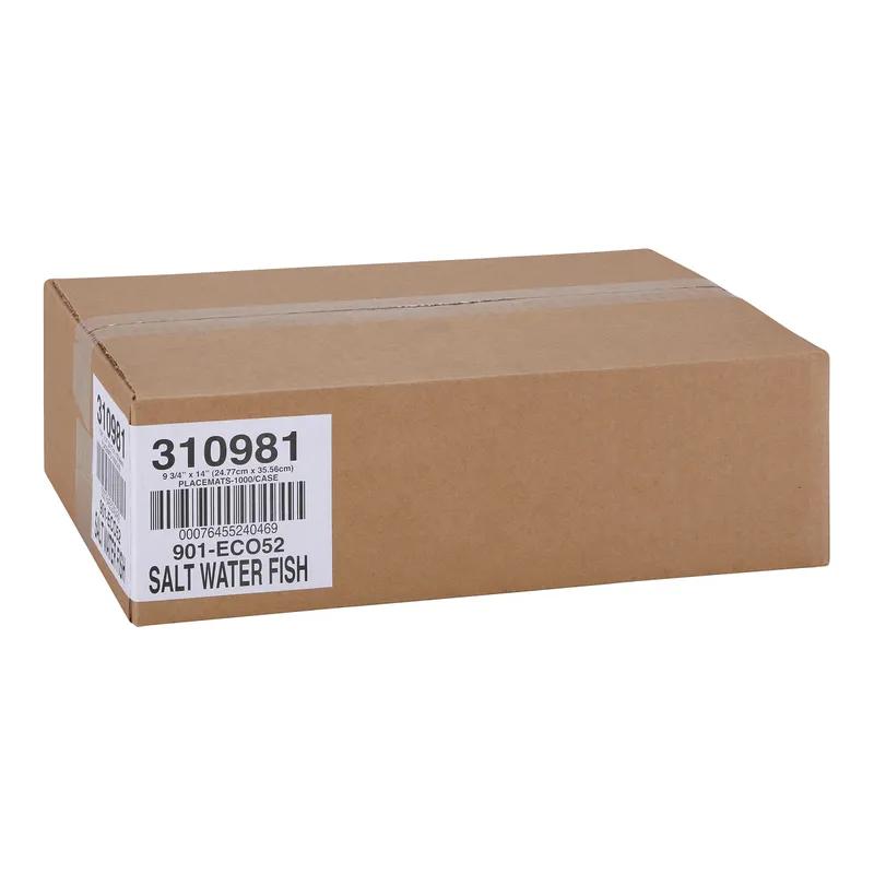 Placemat 9.75X14 IN Saltwater Fish Paper Die-Cut 1000/Case