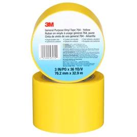 3M™ 764 Tape 3IN X36YD Yellow PVC 5MIL 12 Rolls/Case
