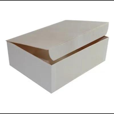 Take-Out Box Hinged With Flat Lid Medium (MED) 6X8X3 IN Rice Paper Wood Natural Rectangle 100/Case